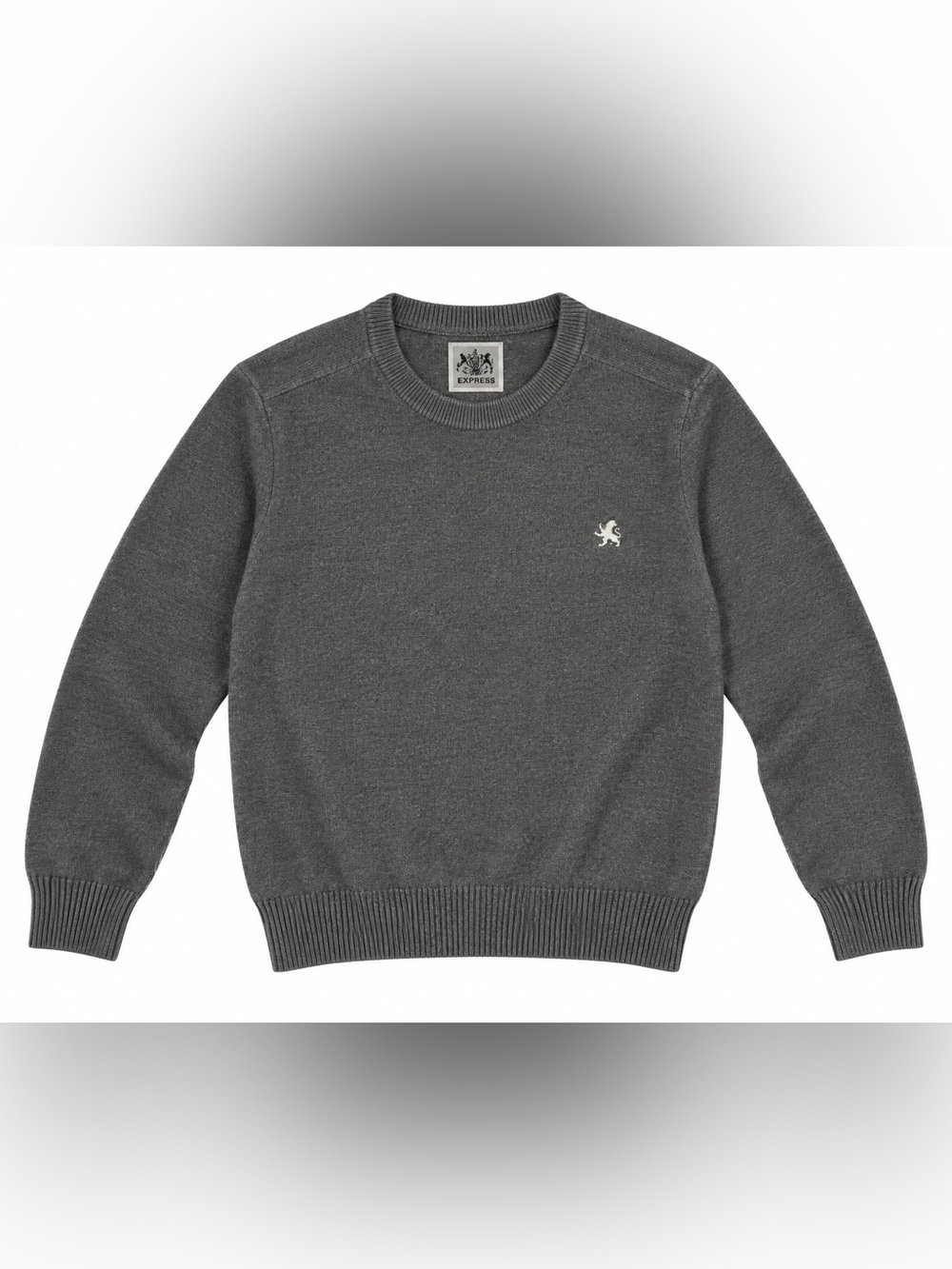 Express Men’s Crewneck Sweater in Charcoal Gray